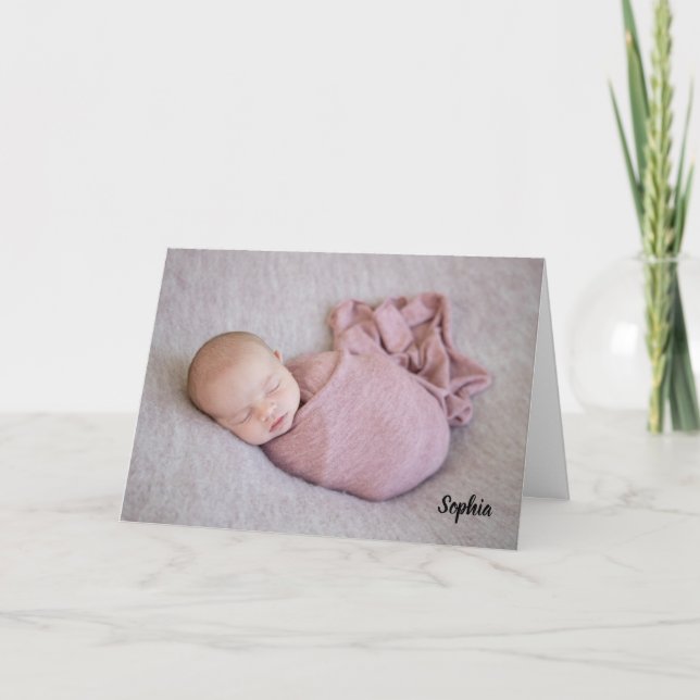Lindo bebê garoto Foto de recém-nascido Anúncio (Frente)