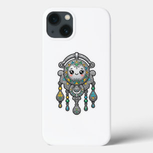 Lindo Broche de Prata Kawaii Marroquino Amazigh Ta