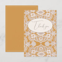 Lindo Cartão de Agradecimento Amarelo Rústico com