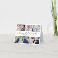 Lindo Cartão de Agradecimento de Casamento Escrito
