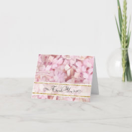 Lindo cartão de agradecimento Hortênsia rosa Arte