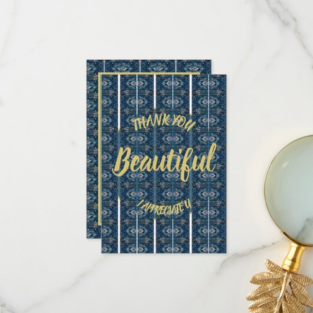 Lindo Cartão de Agradecimento - PERSONALIZE-o (Frente/Verso In Situ)