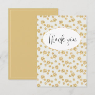 Lindo Cartão de Agradecimento Simples Floral Plano