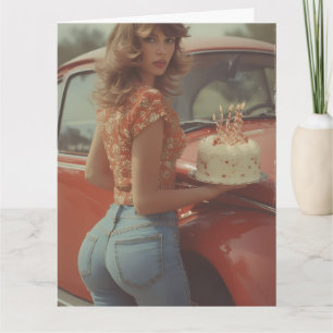 lindo cartão de aniversário de menina dos anos 197