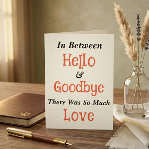 Lindo Cartão de Condolências para Ele Ela, Luto de