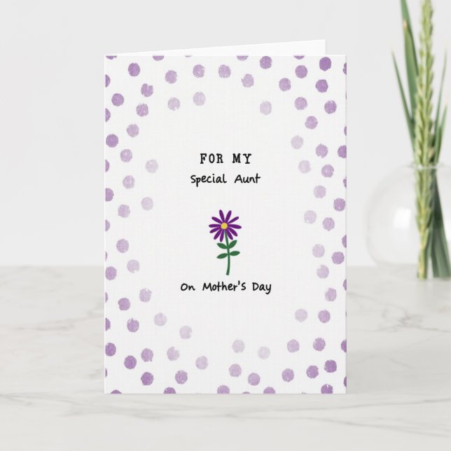 Lindo Cartão de Dia das Mães com Bolinhas (Frente)