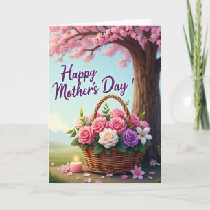 Lindo Cartão de Dia das Mães da Primavera