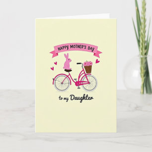 Lindo Cartão de Dia das Mães de Bicicleta