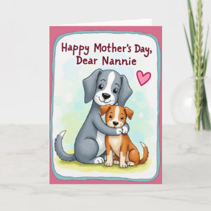 Lindo cartão de Dia das Mães para cachorros