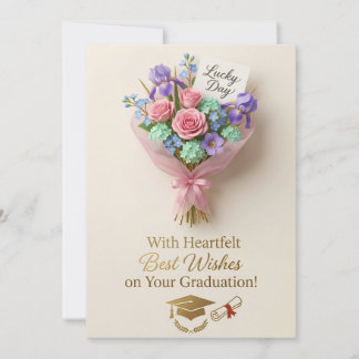 Lindo Cartão de Formatura Floral