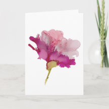 Lindo Cartão de Saudação Floral Rosa Abstrato