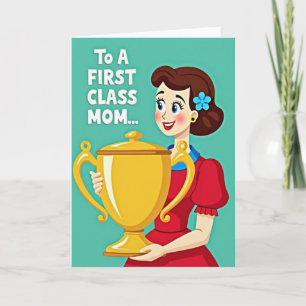 Lindo Cartão de Troféu do Dia das Mães