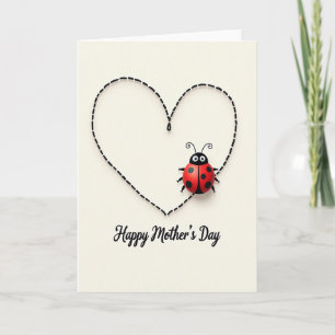 Lindo Cartão do Dia das Mães Bug Heart