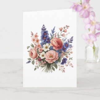 Lindo Cartão do Dia das Mães com Flores e Amor