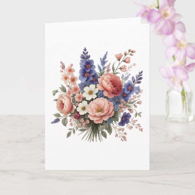 Lindo Cartão do Dia das Mães com Flores e Amor (Orquídea)