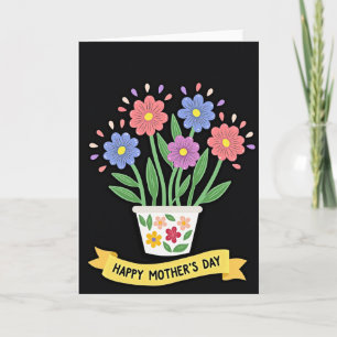 Lindo Cartão Floral do Dia das Mães