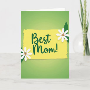 Lindo Cartão Floral para a Melhor Mãe