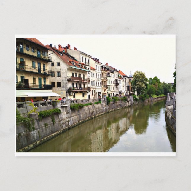 Lindo cartão postal de viagem vintage Europa (Frente)