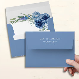 Lindo Casamento Floral em Azul Poeirento