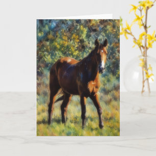 Lindo Cavalo no Cartão de Arte Pacífico do Pasto