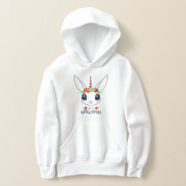 Lindo Coelho Branco Unicórnio 🦄Moletom Adorável