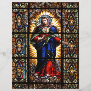 Lindo Coração Sagrado Religioso da Virgem Maria