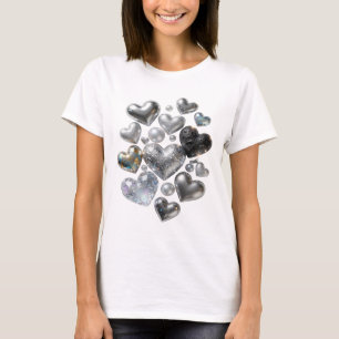 Lindo Design de Camisa Corações e Estrelas de Prat