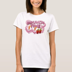 Lindo Design de Camisa Rosa BRUNCH TIME