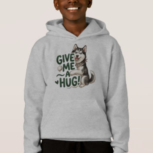 Lindo Design de Husky Kawaii Me Dando um Abraço
