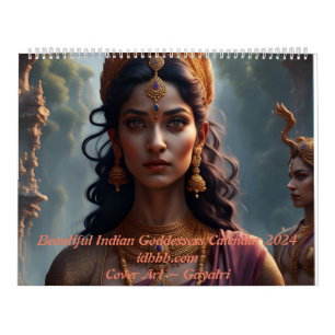 Lindo Deusas Indianas Calendário 2024