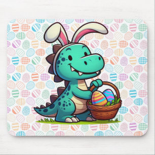 Lindo, dinossauro coelho de Páscoa Mouse Pad