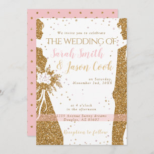 Lindo - Dourado CONVITE Rosa 1