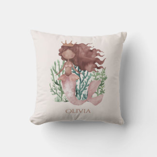 Lindo e divertido Almofada de sereia rosa para cri