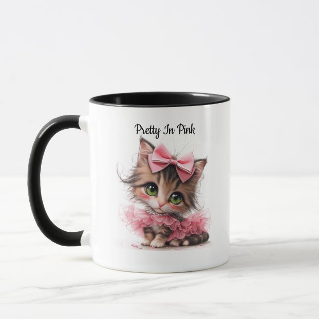Lindo em Rosa. – Caneca de Gatinho (Esquerda)