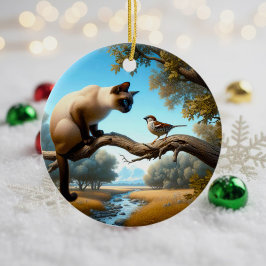 Lindo Enfeite de Gato Siames