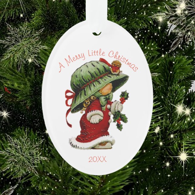 Lindo enfeite de Natal em acrílico vermelho (Criador carregado)