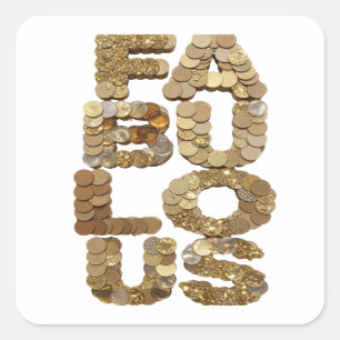 Lindo FABULOSO Design de Etiqueta Dourada