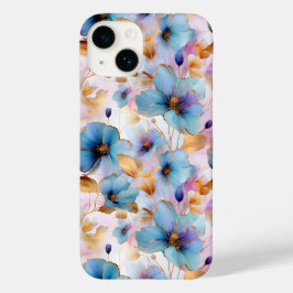 Lindo Flores Azuis Pastel de Álcool