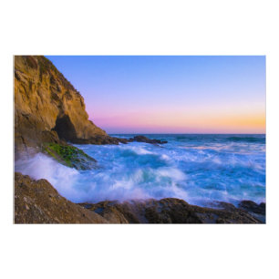 Lindo fotografia do pôr do sol do grande oceano