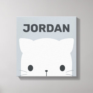 Lindo Gatinho com Nome Personalizado Canvas Prin