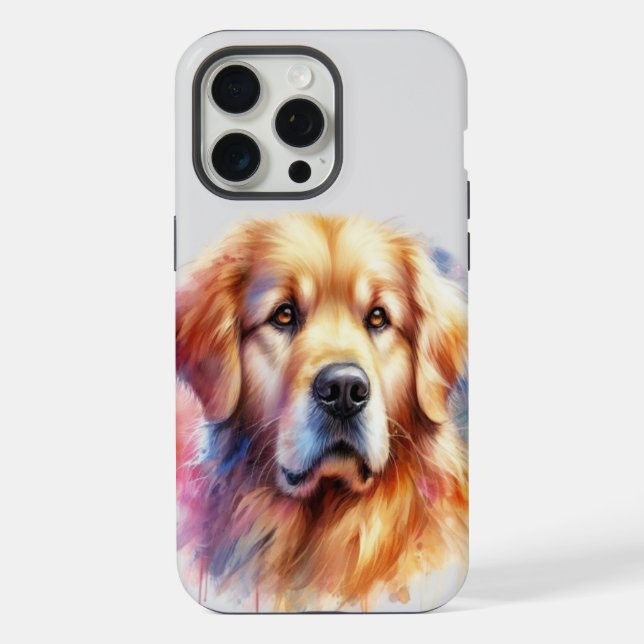 Lindo Golden Retriever em Aquarela (Verso)