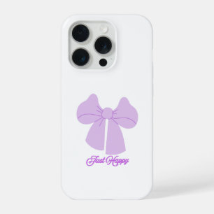Lindo Laço Roxo Apenas Feliz Estético iPhone 15 Pr
