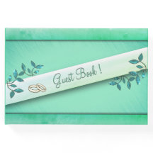 Lindo Livro de Registro Verde Mar com Anéis