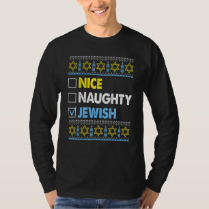 Lindo Malicioso Judaico Suéter Feio de Hanukkah Ch