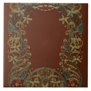 Lindo Nouveau Floral Com Lírio
