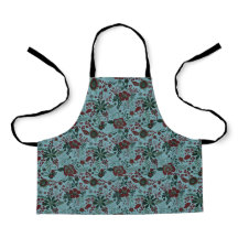 Lindo padrão floral em azul pastel com estilo retr