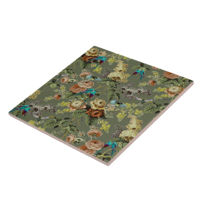 Lindo pássaro exótico, pântano verde (Lateral)