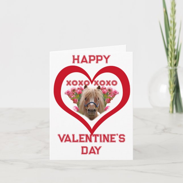 Lindo Pônei em Cartões do Dia dos Namorados para C (Frente)