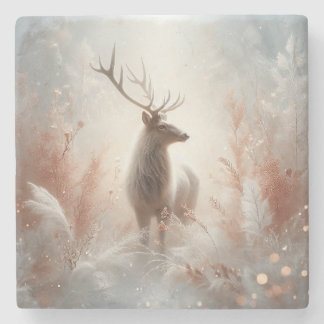 Lindo Porta-Copos de Veado de Inverno
