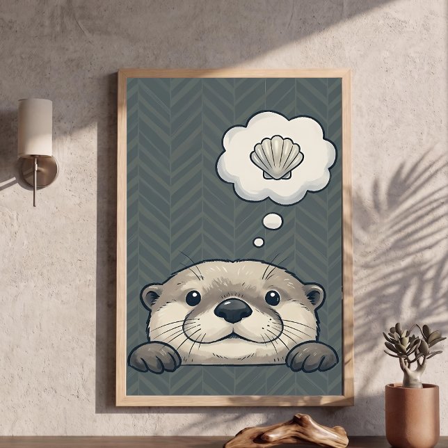 Lindo Poster de Arte de Berçário de Lontra Sonhand (Criador carregado)